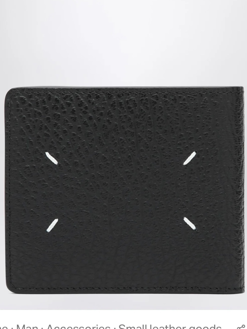 Maison Margiela Black Four Stitches bi-fold wallet Men’s